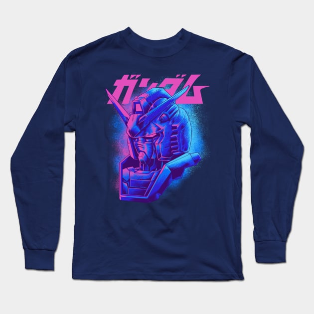 Retro Gundam Style Long Sleeve T-Shirt by WahyudiArtwork